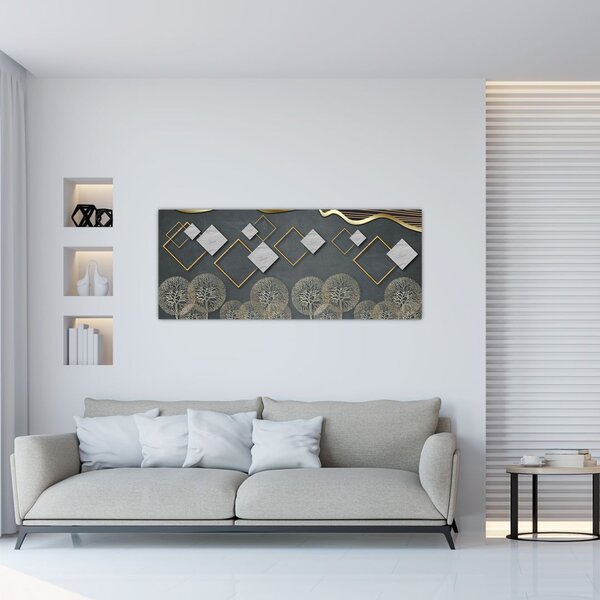 Tablou cu abstracție (120x50 cm)