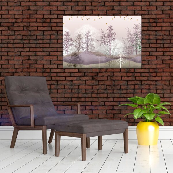Tablou cu pădure (90x60 cm)