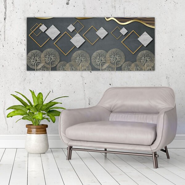 Tablou cu abstracție (120x50 cm)