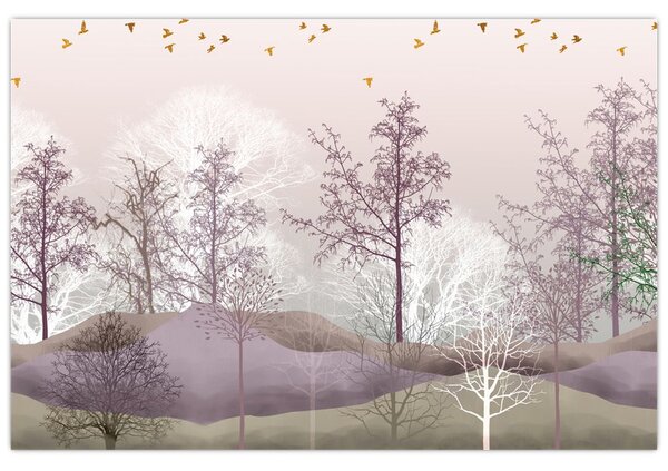Tablou cu pădure (90x60 cm)