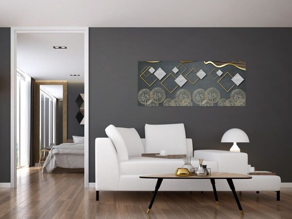 Tablou cu abstracție (120x50 cm)
