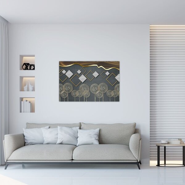 Tablou cu abstracție (90x60 cm)