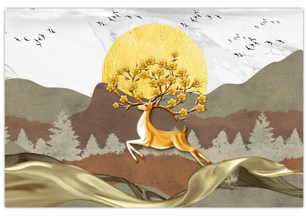 Tablou cu cerb (90x60 cm)