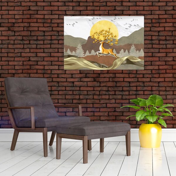 Tablou cu cerb (90x60 cm)