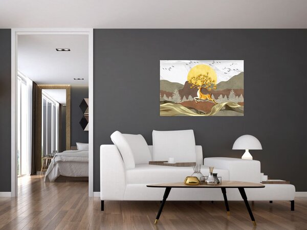 Tablou cu cerb (90x60 cm)
