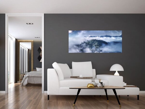 Tablou pădurii în ceață (120x50 cm)