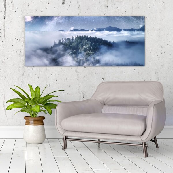 Tablou pădurii în ceață (120x50 cm)