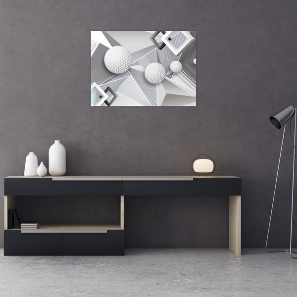 Tablou pe sticlă geometric abstract (70x50 cm)
