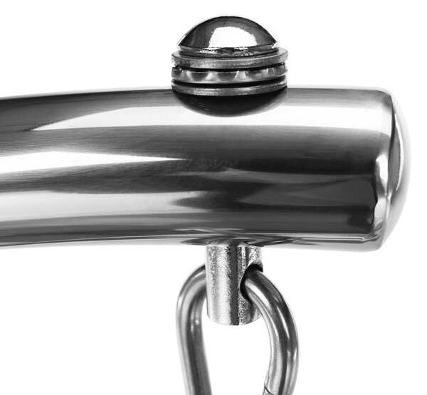 KONDELA Scaun suspendat cu suport, transparent/ argintiu/ gri, BUBBLE NEW TIP 3