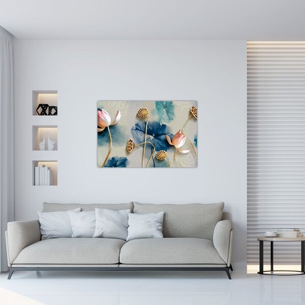 Tablou cu flori (90x60 cm)