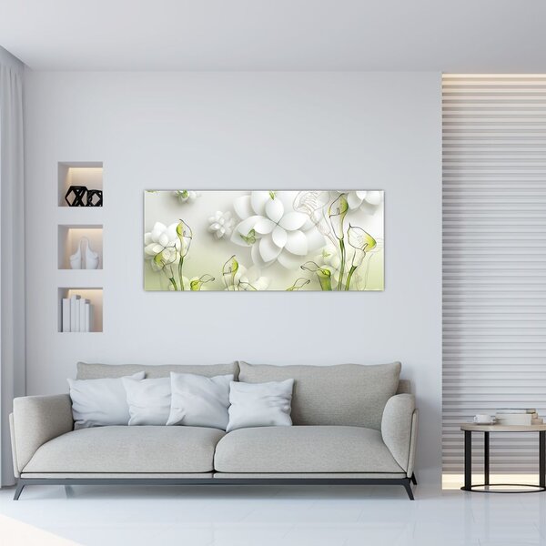Tablou cu flori (120x50 cm)