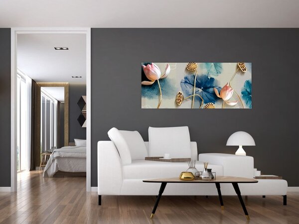 Tablou cu flori (120x50 cm)