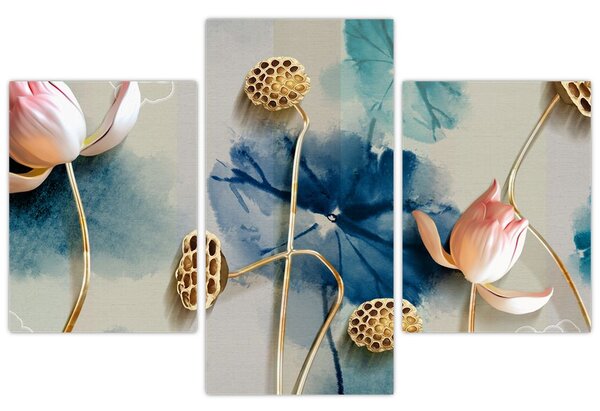 Tablou cu flori (90x60 cm)