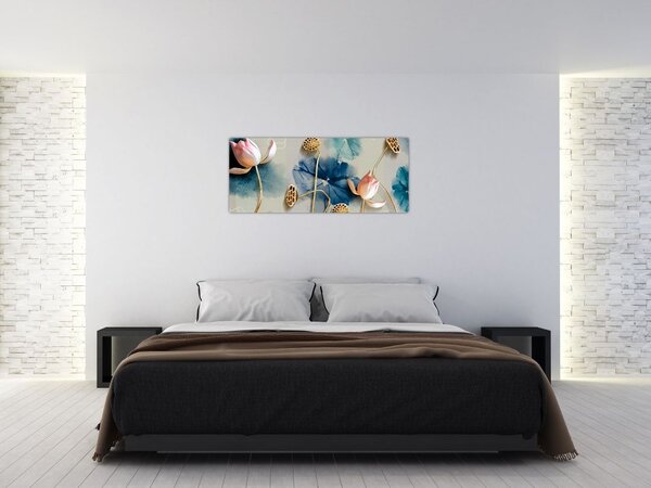 Tablou cu flori (120x50 cm)