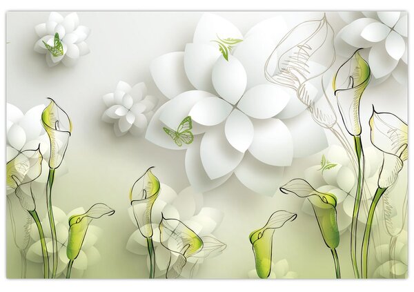 Tablou cu flori (90x60 cm)
