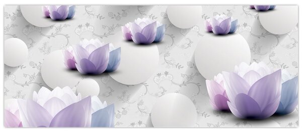 Tablou cu flori (120x50 cm)