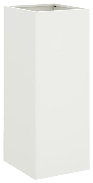 Jardinieră, alb, 32x27,5x75 cm, oțel laminat la rece