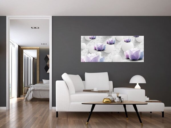 Tablou cu flori (120x50 cm)
