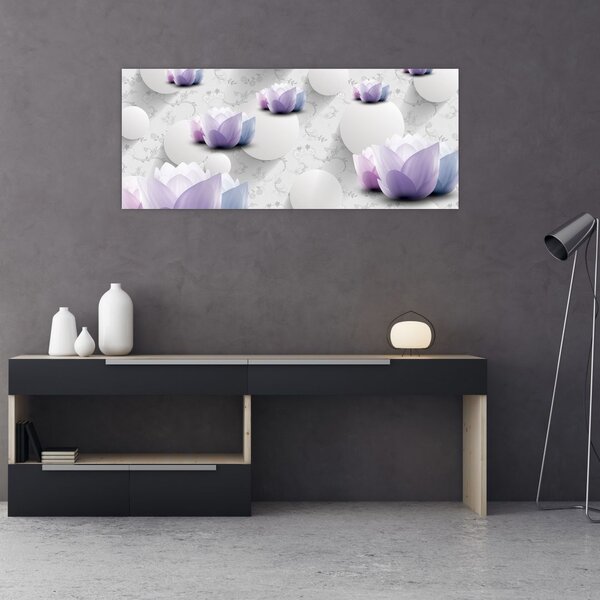 Tablou cu flori (120x50 cm)