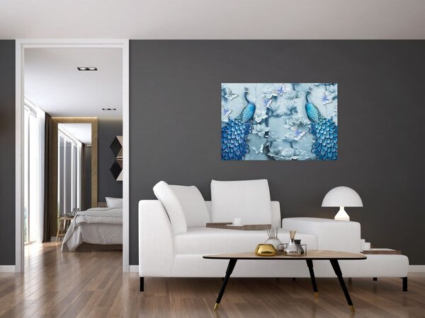 Tablou cu păuni (90x60 cm)