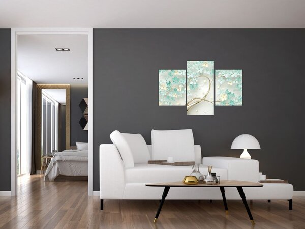 Tablou - Copac auriu înflorit (90x60 cm)