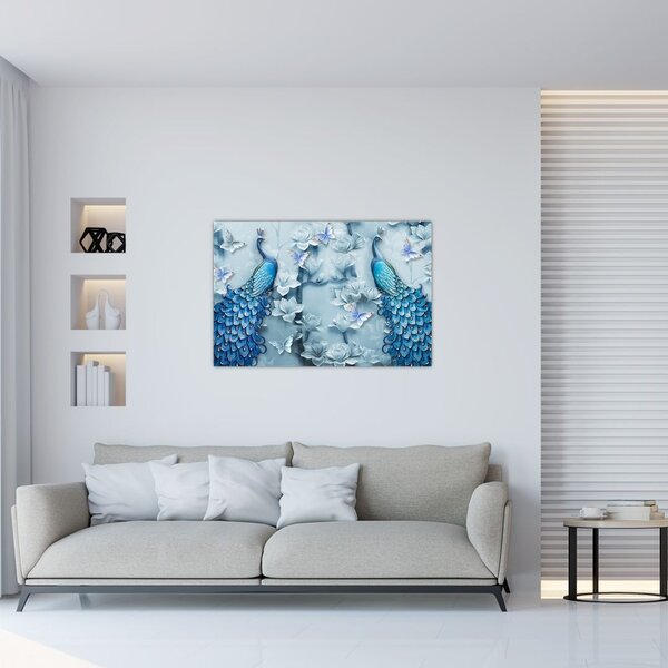 Tablou cu păuni (90x60 cm)