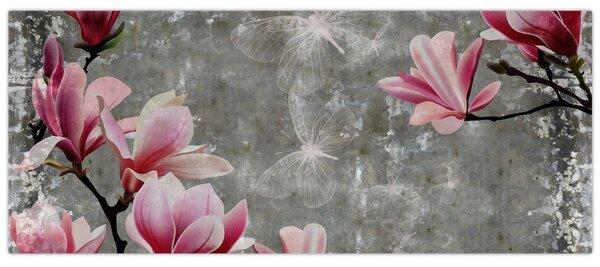 Tablou cu flori (120x50 cm)