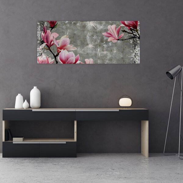 Tablou cu flori (120x50 cm)