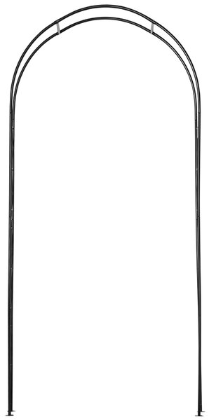 Outsunny Arc pentru Trandafiri și Plante Cățărătoare din Oțel, Arc de Grădină cu Suport pentru Plante, 114x30x230 cm, Negru | Aosom Romania