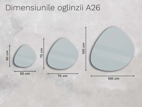 Oglindă LED organică cu iluminare A26
