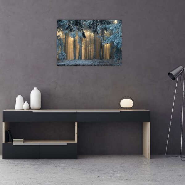Tablou cu pădure înzăpezită (70x50 cm)