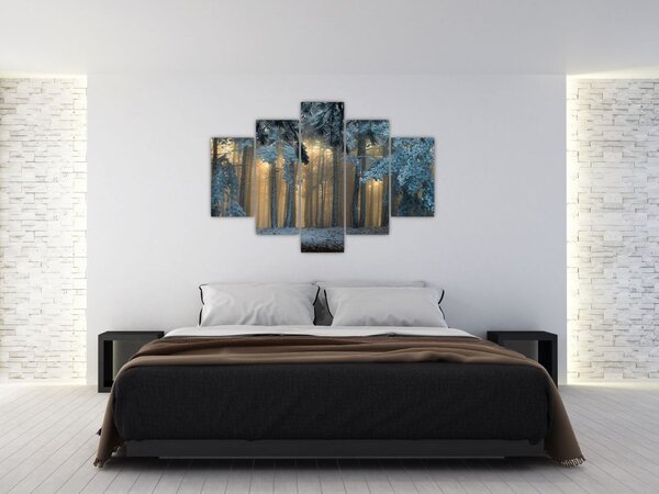 Tablou cu pădure înzăpezită (150x105 cm)