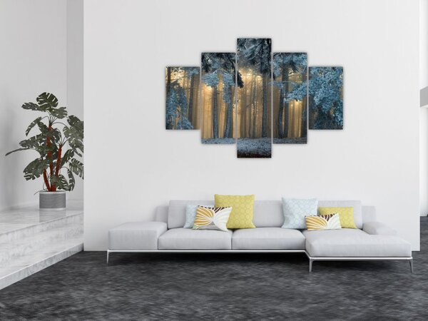 Tablou cu pădure înzăpezită (150x105 cm)