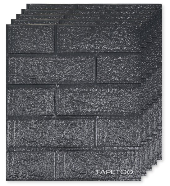 25 x Placi Mici Tapet 3D - 34 X 39 Cm "Negru" 3mm ( COD: 5-MIC )