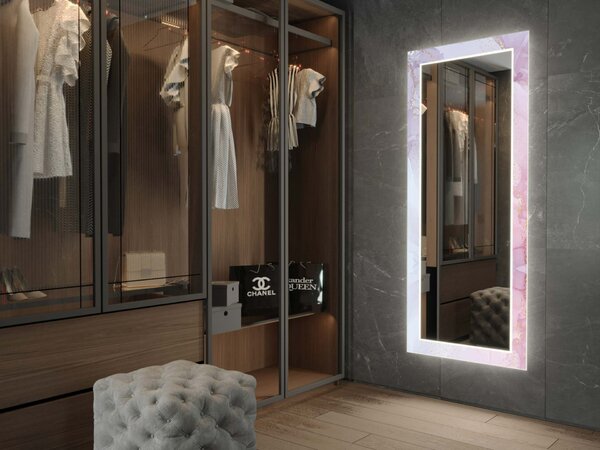 Oglindă LED cu decor D8