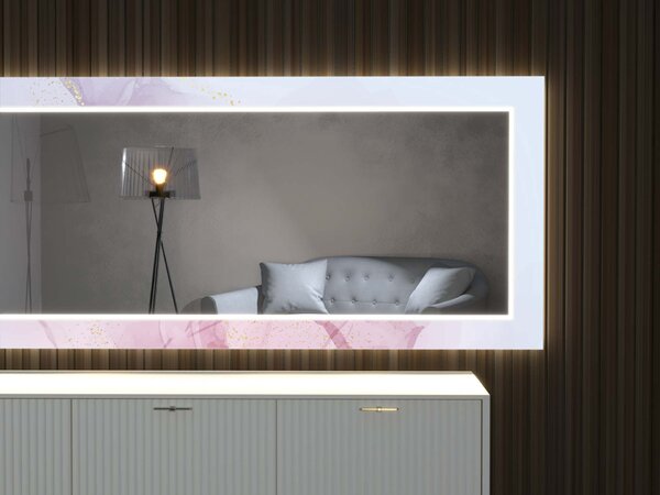 Oglindă LED cu decor D8