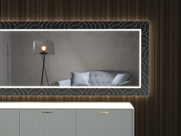 Oglindă LED cu decor D11
