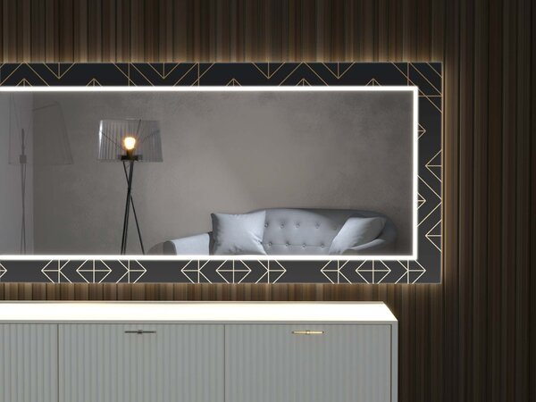 Oglindă LED cu decor D10