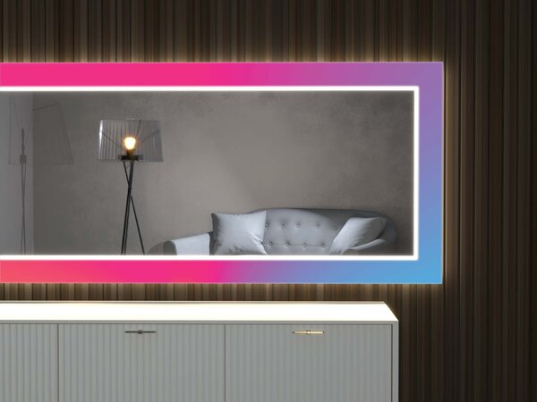Oglindă LED cu decor D25