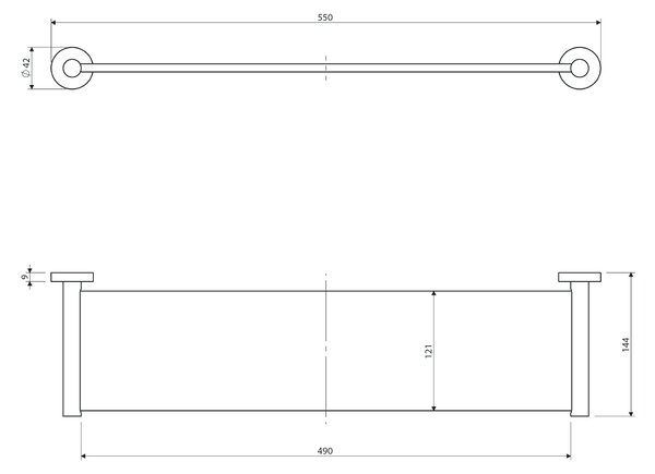 Omnires Modern Project raft de baie 55 cm auriu MP60930GLB