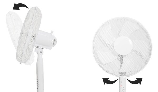 Ventilator stand 45 W cu telecomandă - alb