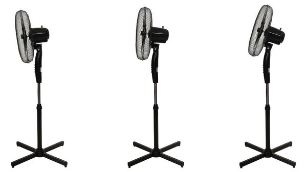 Ventilator stand cu 5 pale - negru 45 W