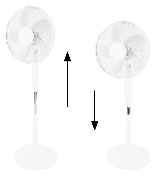Ventilator stand cu 5 pale - alb 45 W