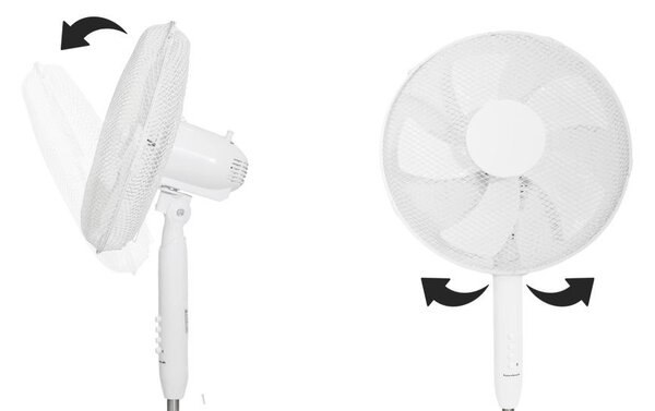Ventilator stand cu 5 pale - alb 45 W
