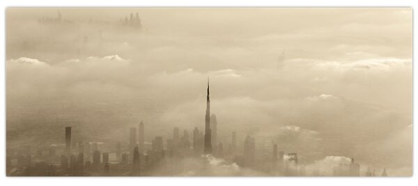 Tablou - Oraș în nori (120x50 cm)
