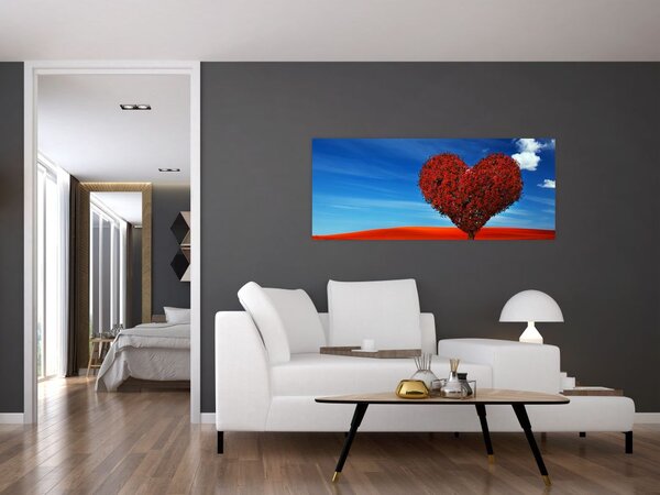 Tablou - Inimă din copac (120x50 cm)