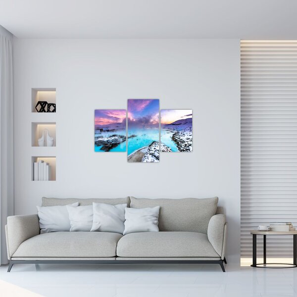 Tablou - Laguna albastră din Islanda (90x60 cm)