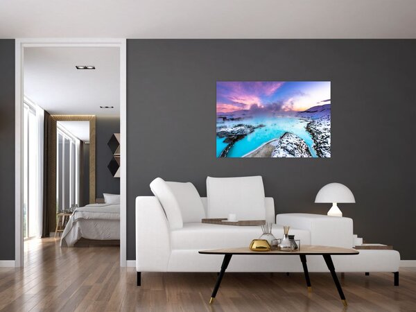 Tablou - Laguna albastră din Islanda (90x60 cm)