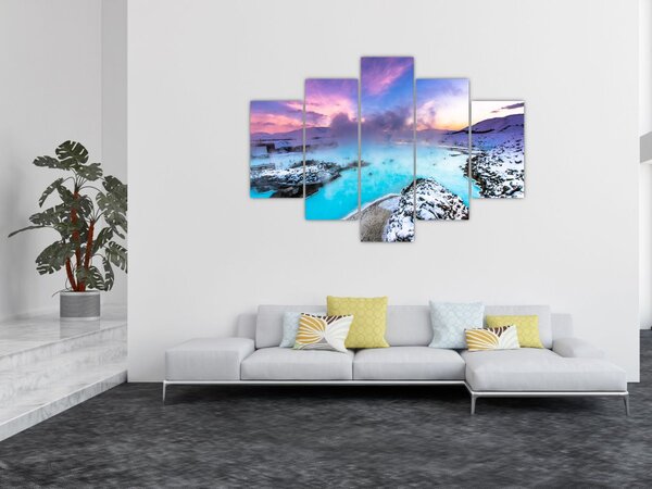 Tablou - Laguna albastră din Islanda (150x105 cm)