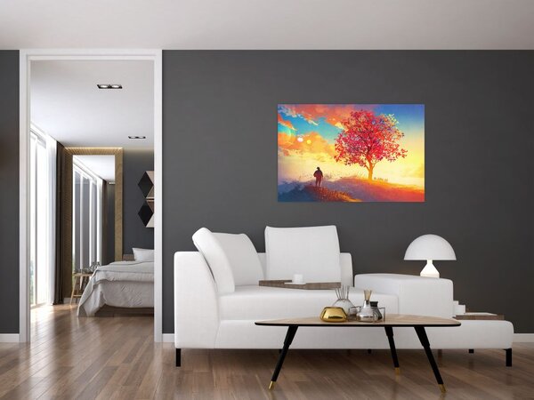 Tablou - casa în deal (90x60 cm)